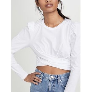 ALC Cropped Puff Sleeve Top